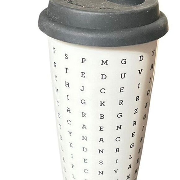 Starbucks 2016 Word Search, Seek Find Eye Doctor 12oz Ceramic Travel Mug - Picture 2 of 4